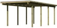 Karibu Einzel Carport Eco 2A mit PVC Dacheindeckung druckimprägniert 3,04x6,76x2,29m